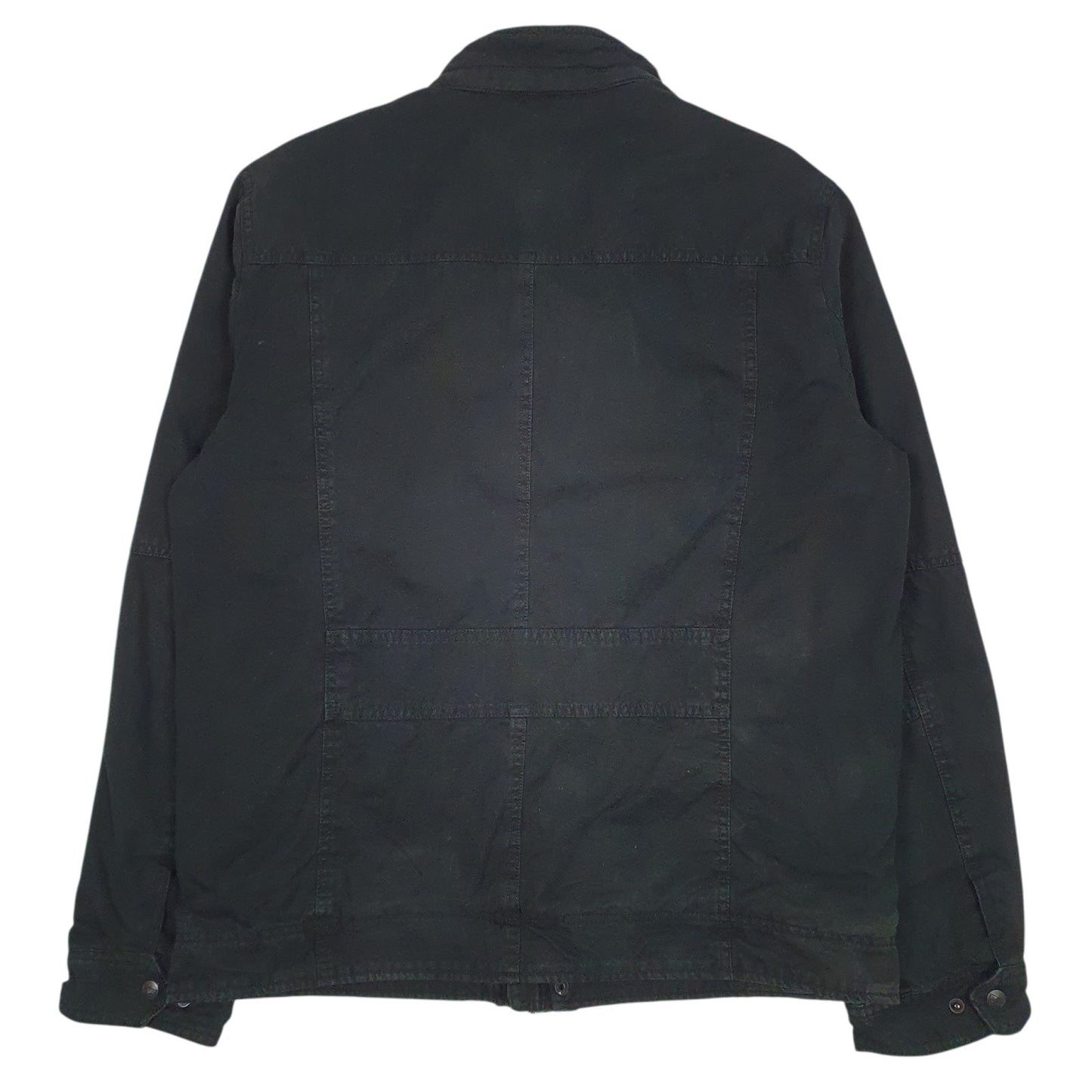 Mens Black Levis Sherpa Lined Military  Coat