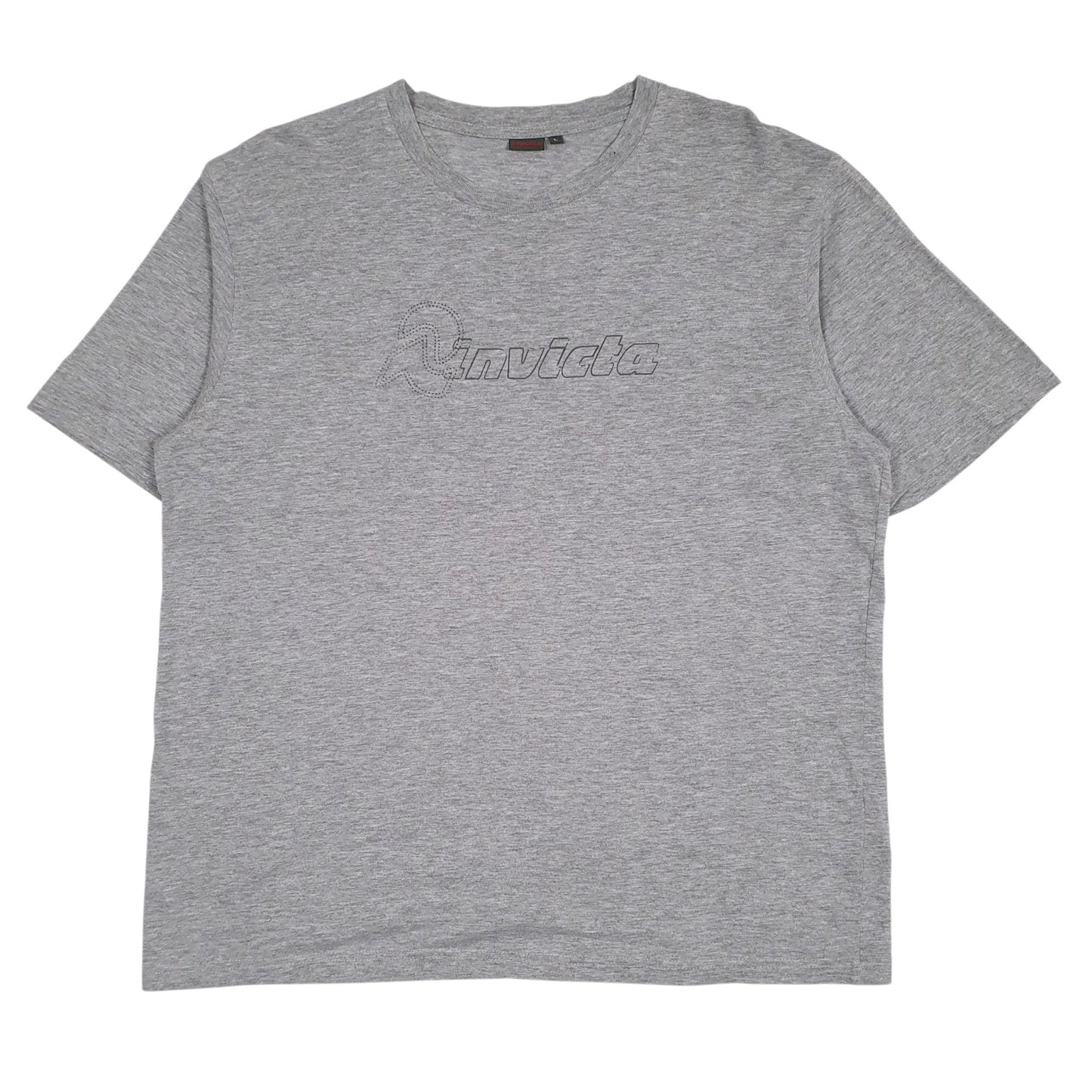 Mens Grey Invicta Spellout Short Sleeve T Shirt