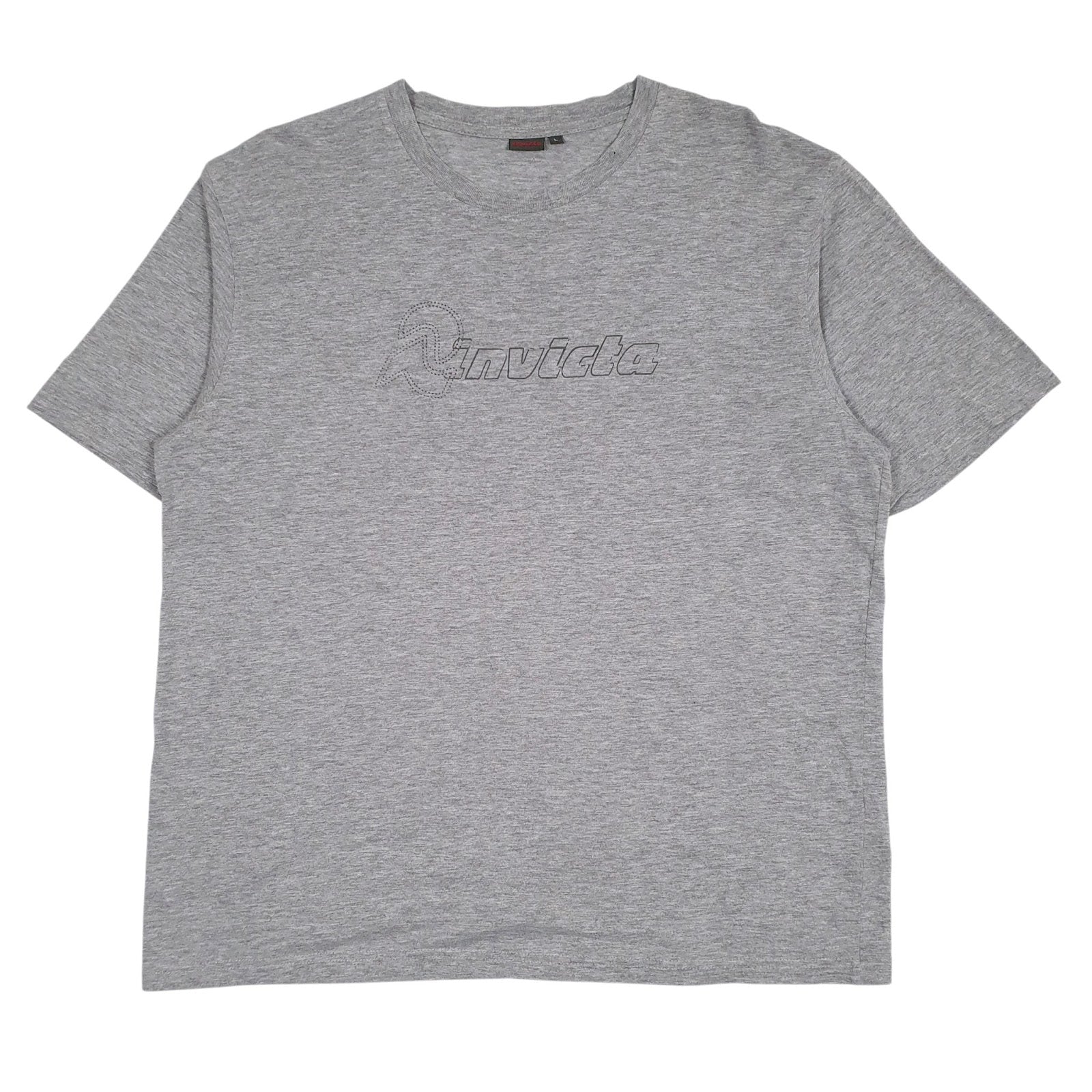 Mens Grey Invicta Spellout Short Sleeve T Shirt