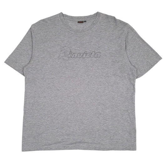 Mens Grey Invicta Spellout Short Sleeve T Shirt