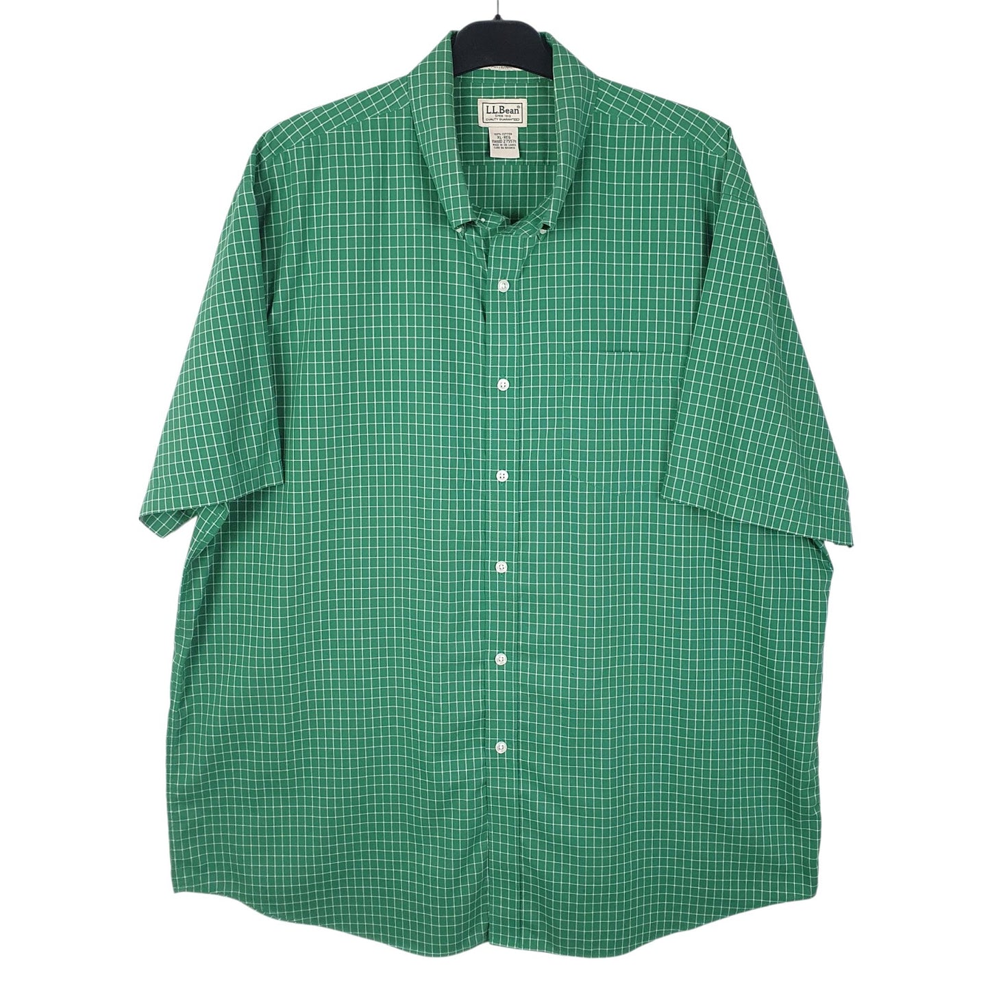 Mens Green L.L.Bean  Short Sleeve Shirt