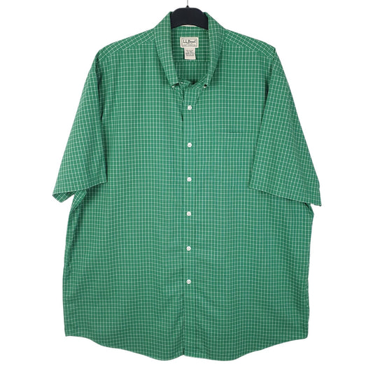 Mens Green L.L.Bean  Short Sleeve Shirt