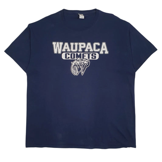 Mens Navy Fruit Of The Loom Waupaca Comets Short Sleeve T Shirt