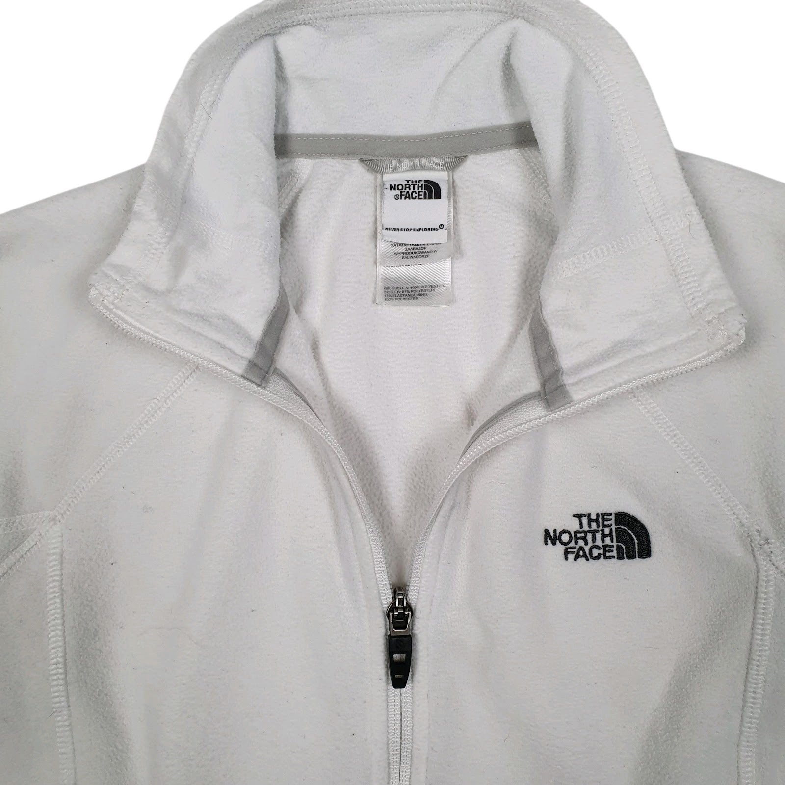 Womens White The North Face Flashdry Full Zip Jumper