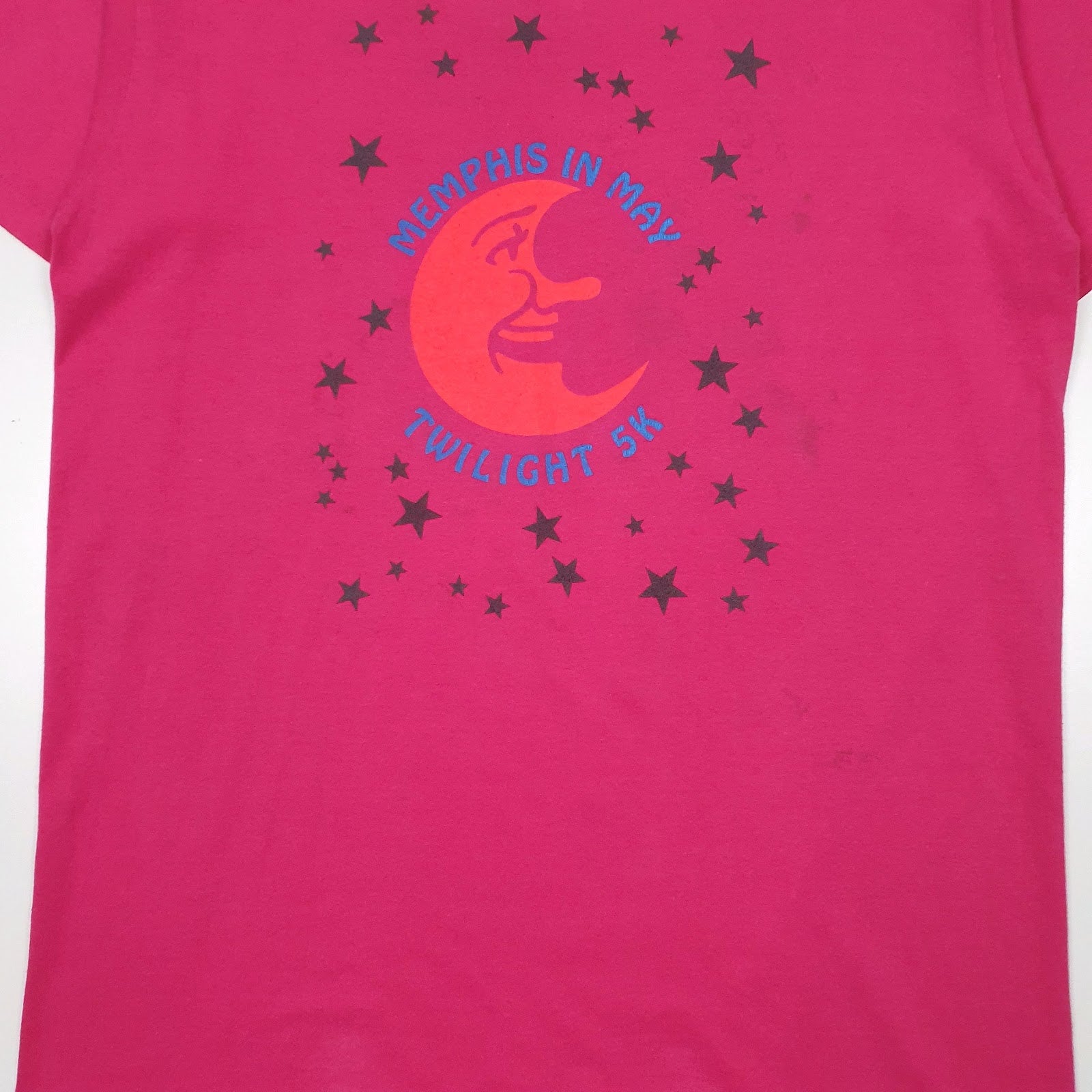 Mens Pink Hanes Vintage 90s Made In USA  T Shirt