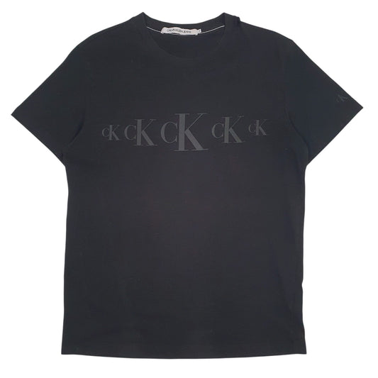 Mens Black Calvin Klein  Short Sleeve T Shirt