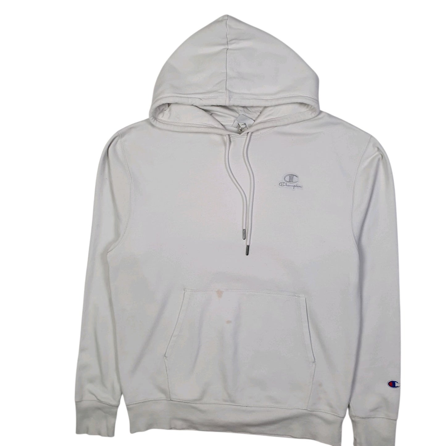 Mens White Champion  Hoodie Jumper