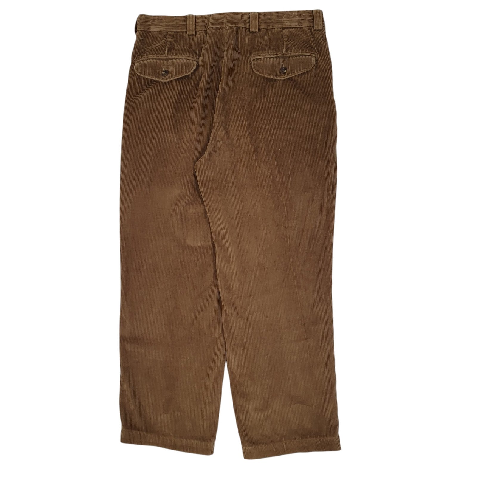 Mens Brown L.L.Bean Double Pleated  Trousers