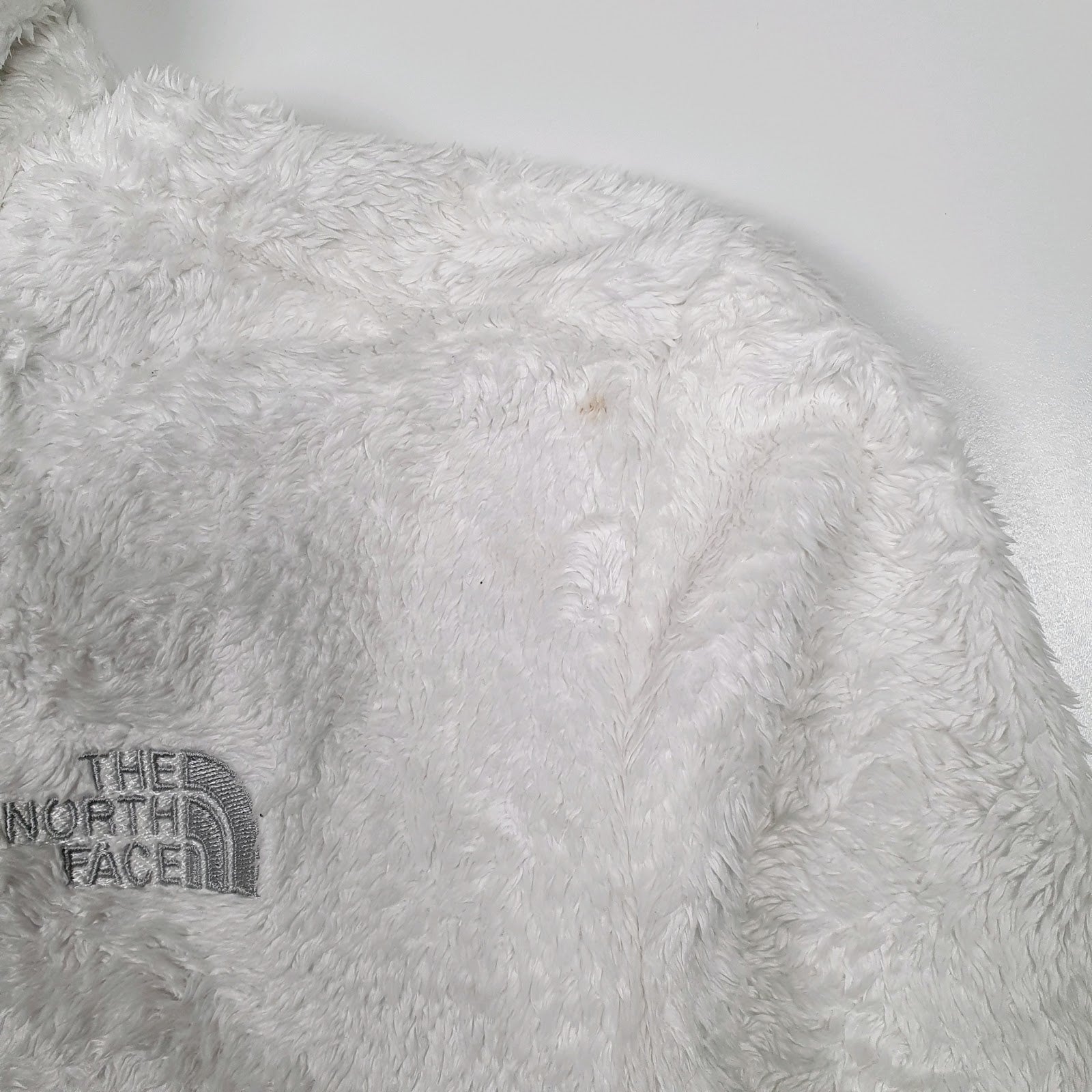 Womens White The North Face Fluffy Sherpa Full Zip Jumper