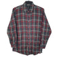 Mens Grey Gold Power Vintage Flannel Long Sleeve Shirt