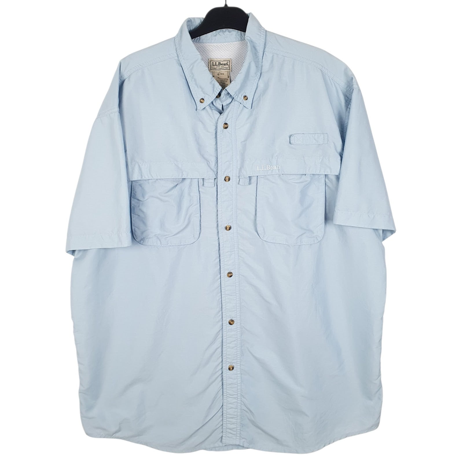 Mens Blue L.L.Bean  Short Sleeve Shirt