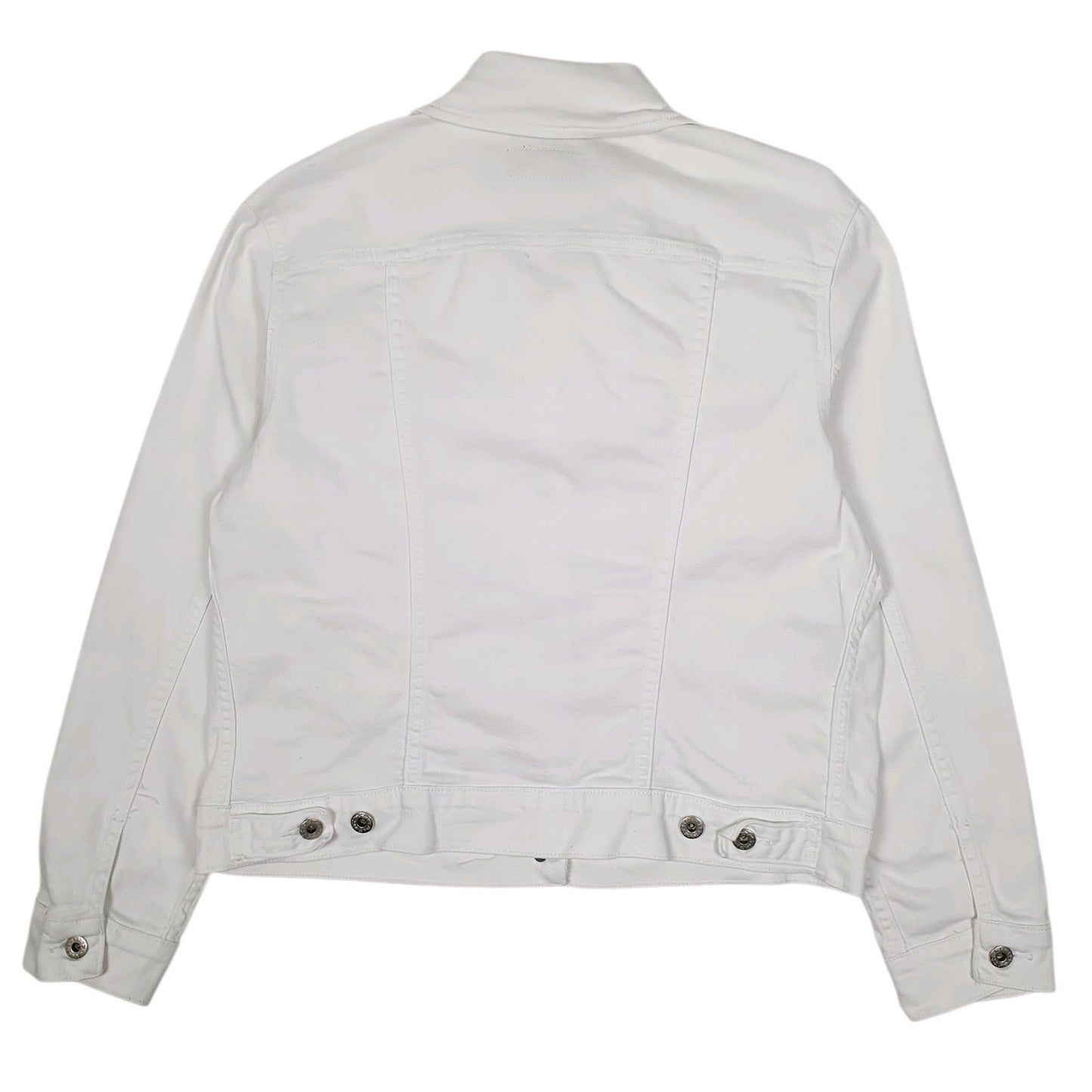 Womens White Levis Type 3 Trucker Crewneck Coat