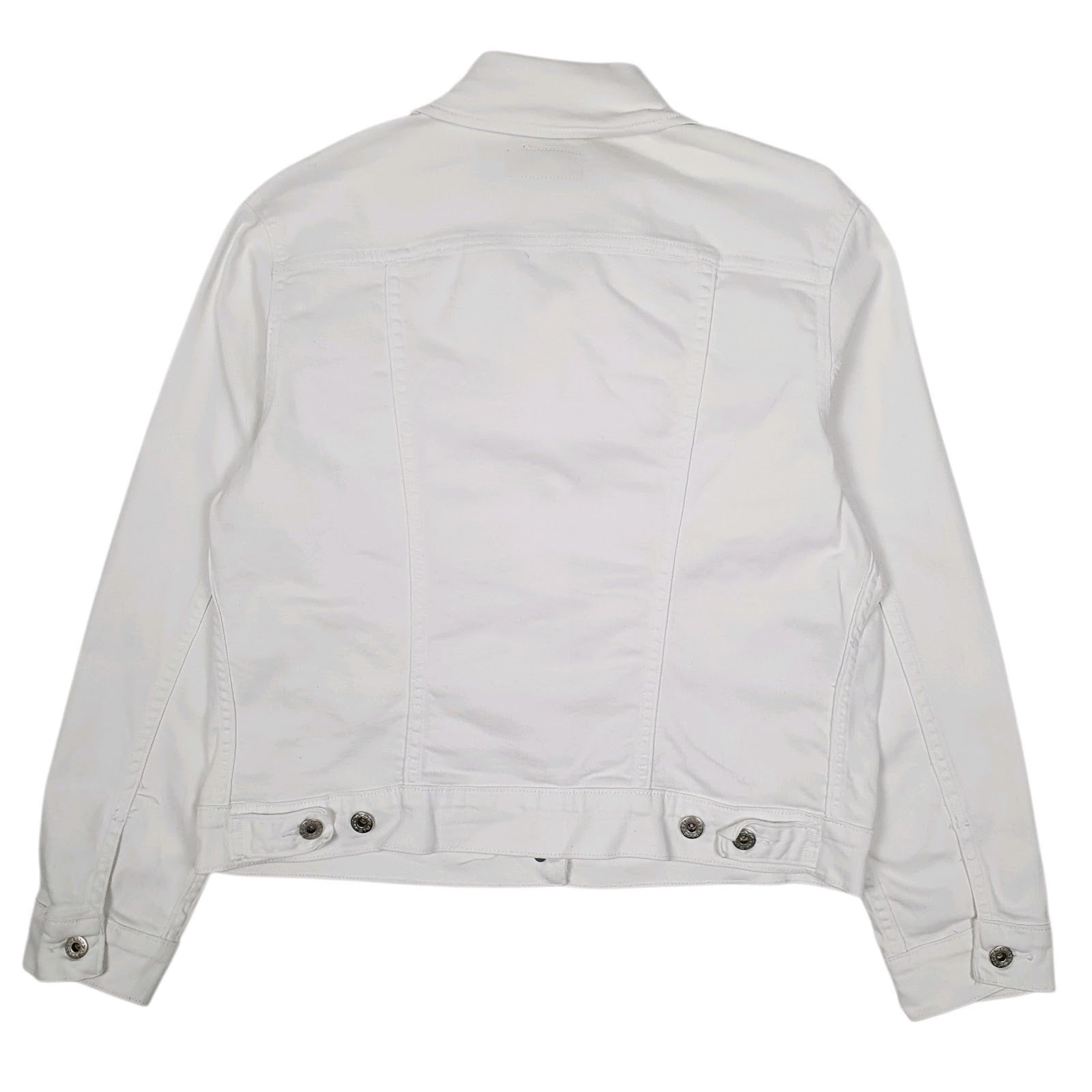 Womens White Levis Type 3 Trucker Crewneck Coat
