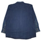 Mens Blue BB Brand Pearl Snap  Shirt