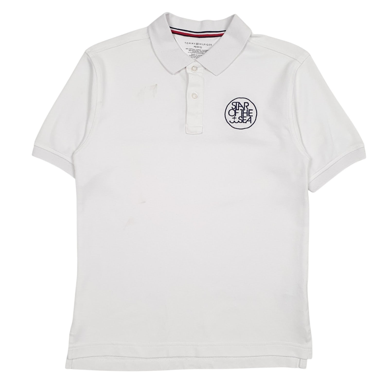 Womens White Tommy Hilfiger  Short Sleeve Polo Shirt