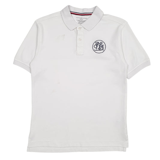 Womens White Tommy Hilfiger  Short Sleeve Polo Shirt