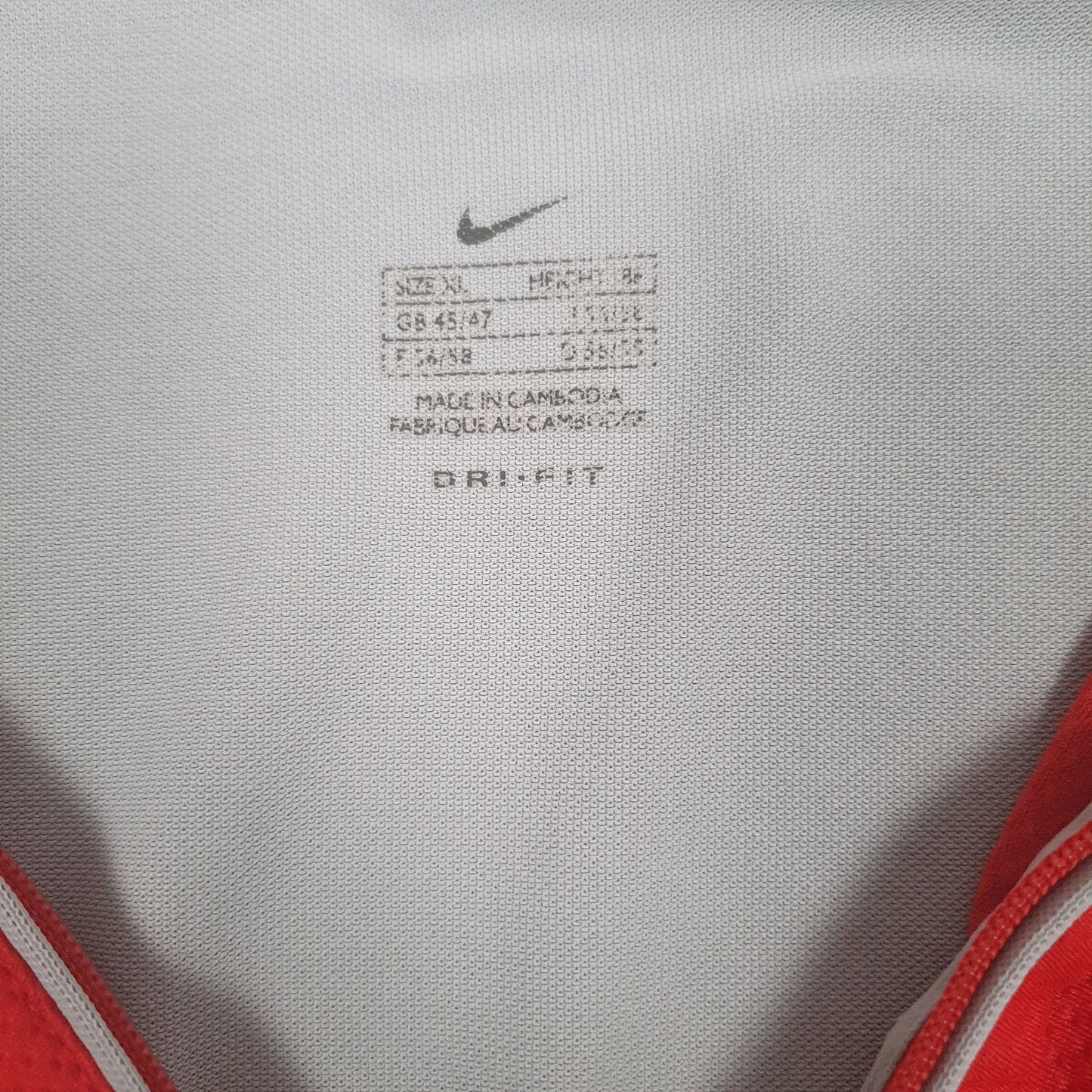 Mens Red Nike Dri-Fit Cycling Jersey  T Shirt