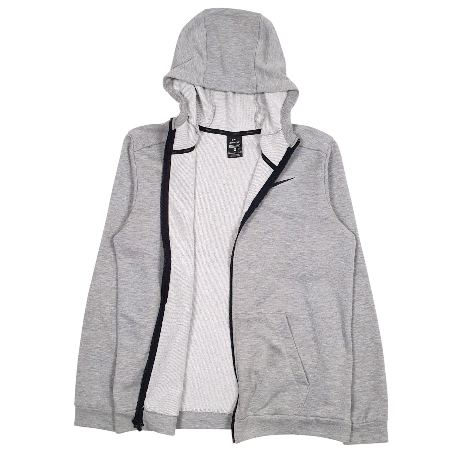 Mens Grey Nike Dri-Fit Hoodie Jumper