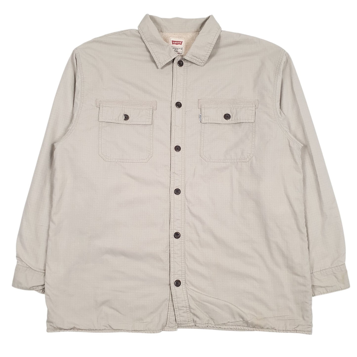 Mens Beige Levis Sherpa Lined  Coat