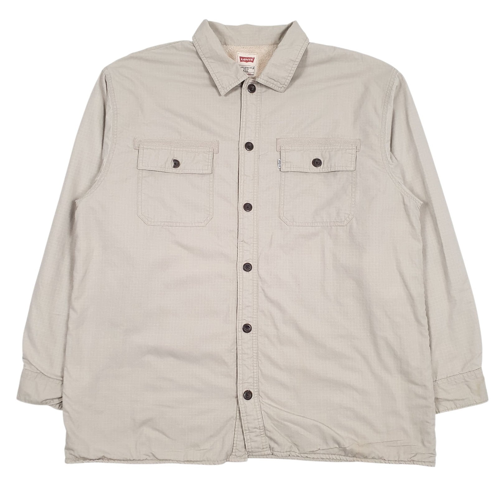 Mens Beige Levis Sherpa Lined  Coat
