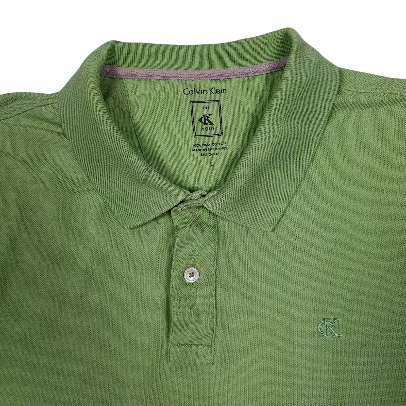 Mens Green Calvin Klein   Polo Shirt