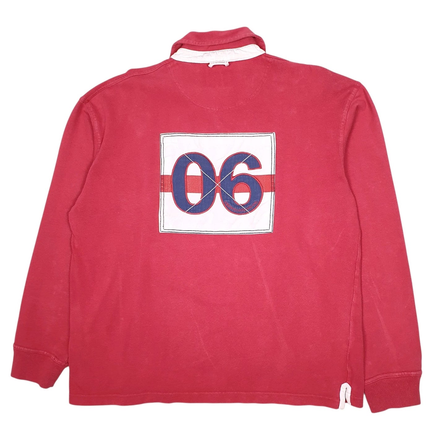 Mens Red Crew Clothing Co Rugby Vintage 2000s  Polo Shirt