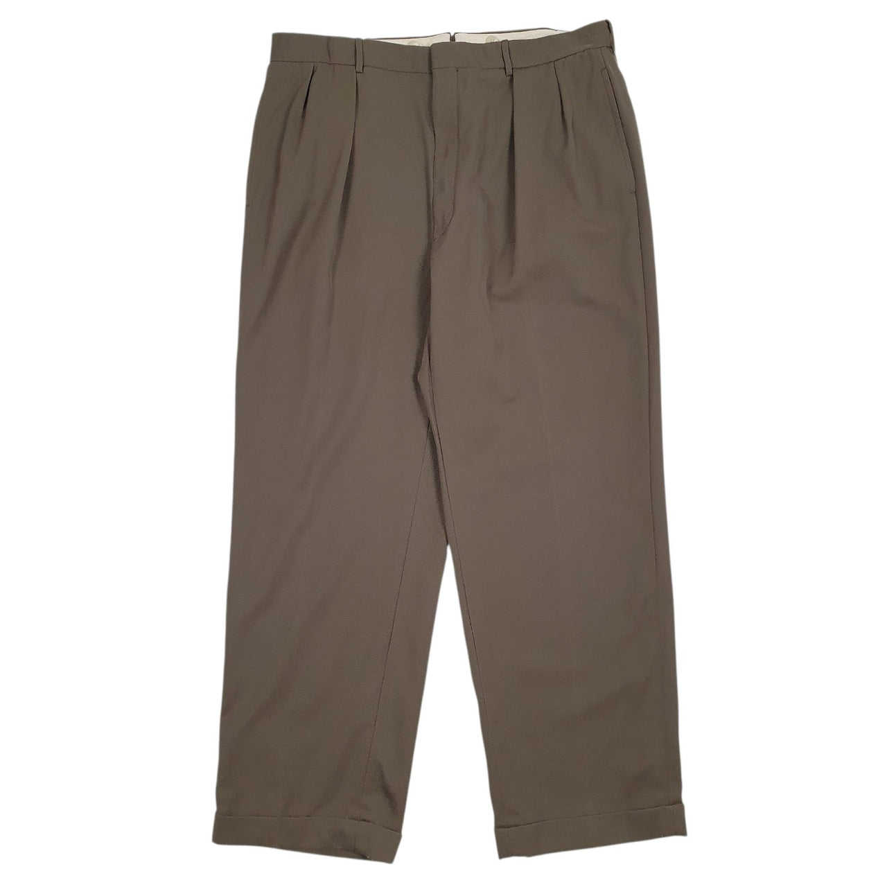 Mens Green Polo Ralph Lauren Made In Italy Pleated Formal Trousers