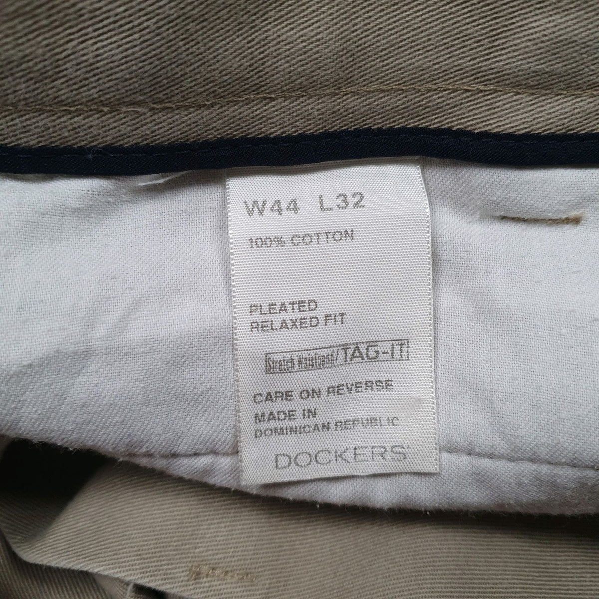 Mens Brown Dockers Pleated  Trousers