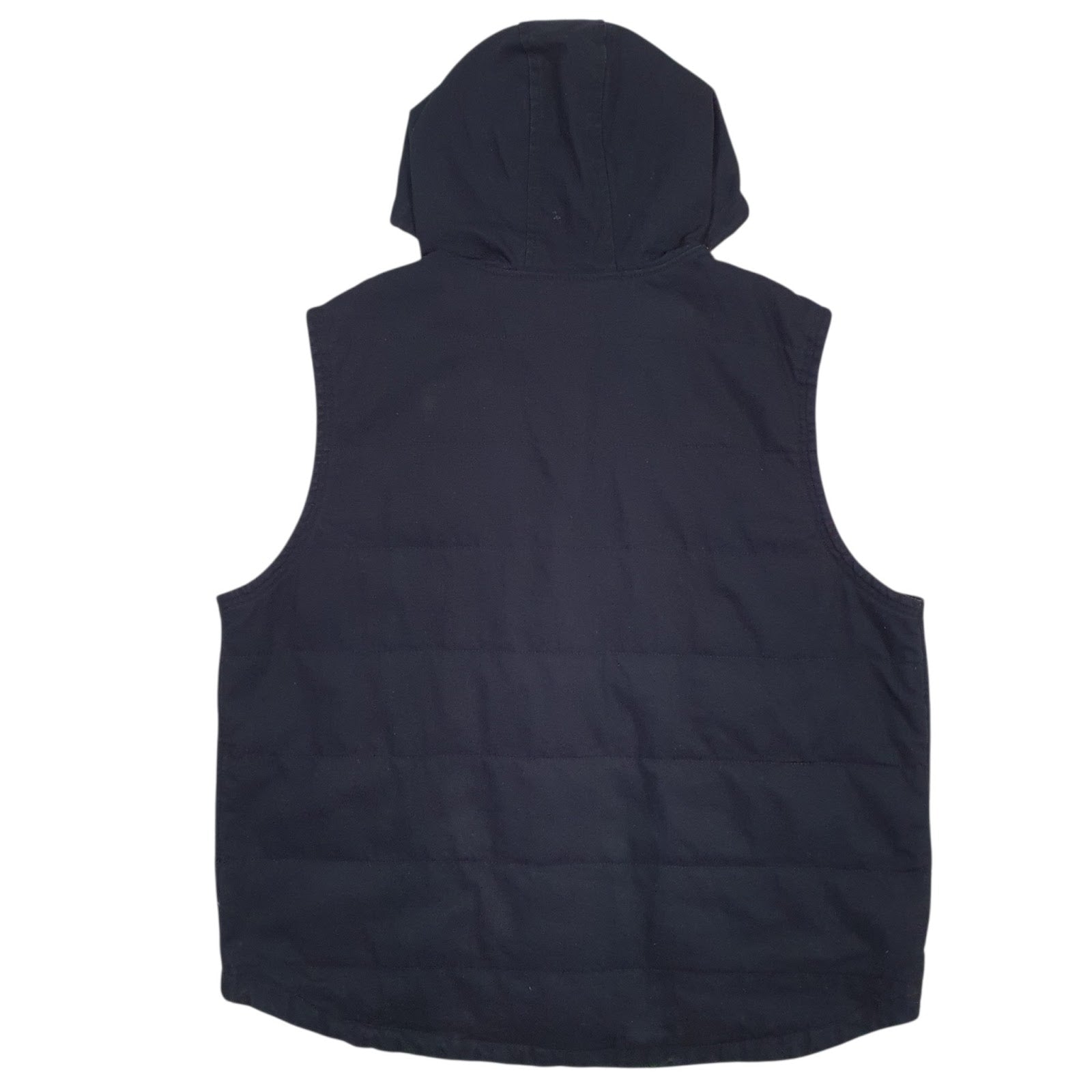 Mens Navy Wrangler Workwear Padded Hooded  Coat