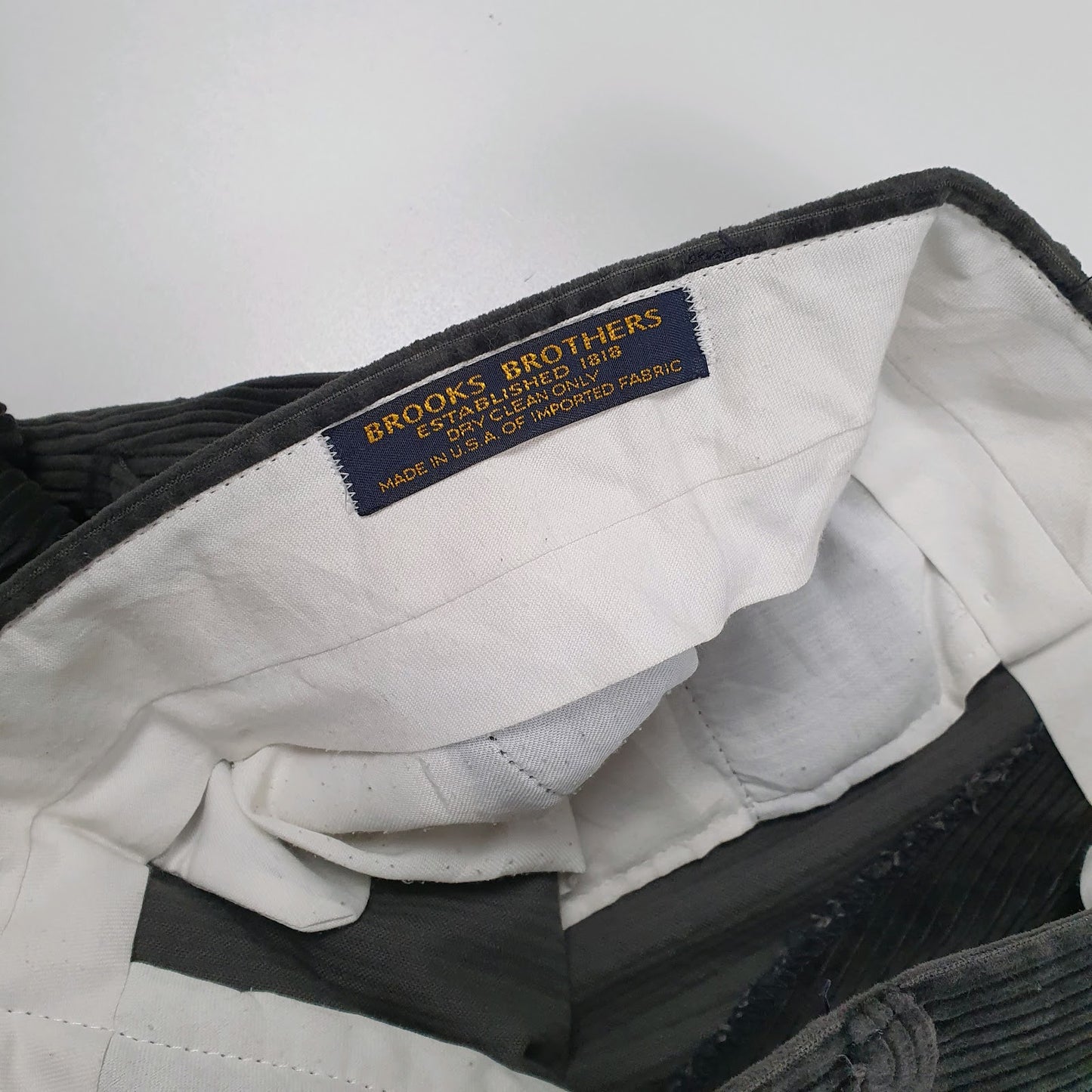 Mens Grey Brooks Brothers Vintage 90s Made In USA  Trousers