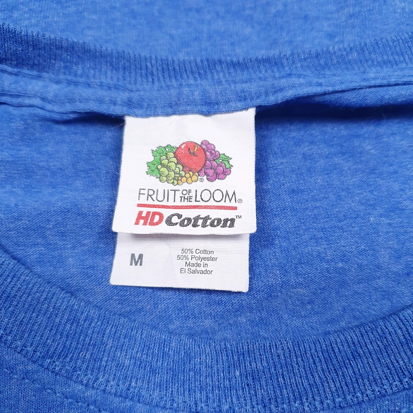 Mens Blue Fruit Of The Loom   T Shirt