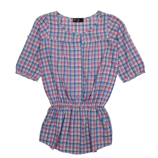 Womens Blue TRU  Short Sleeve Dress