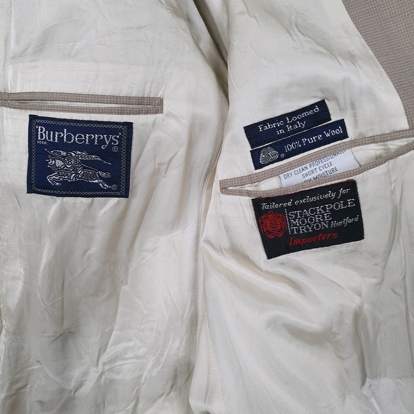 Mens Grey Burberry Vintage 90s Hoodie Coat