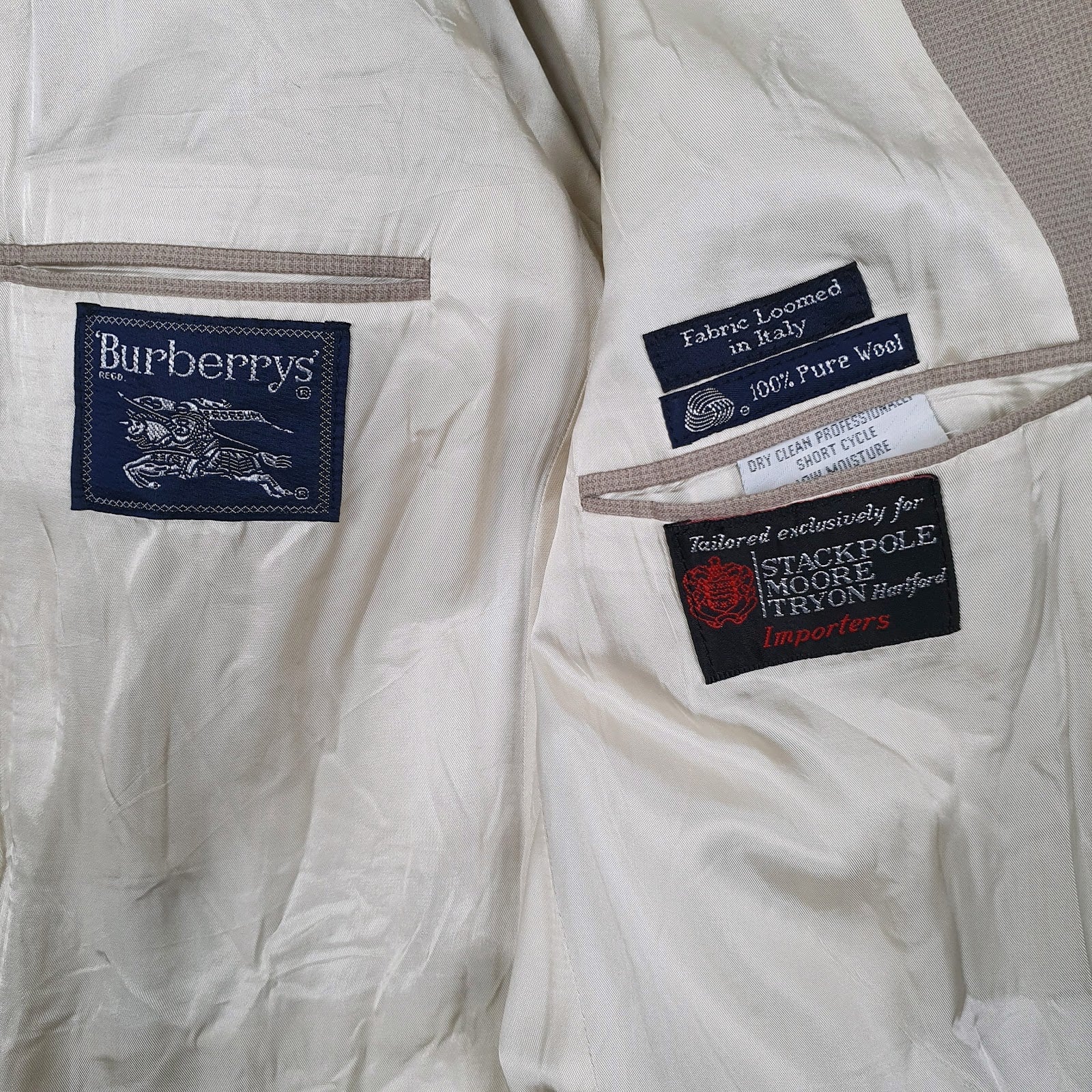 Mens Grey Burberry Vintage 90s Hoodie Coat