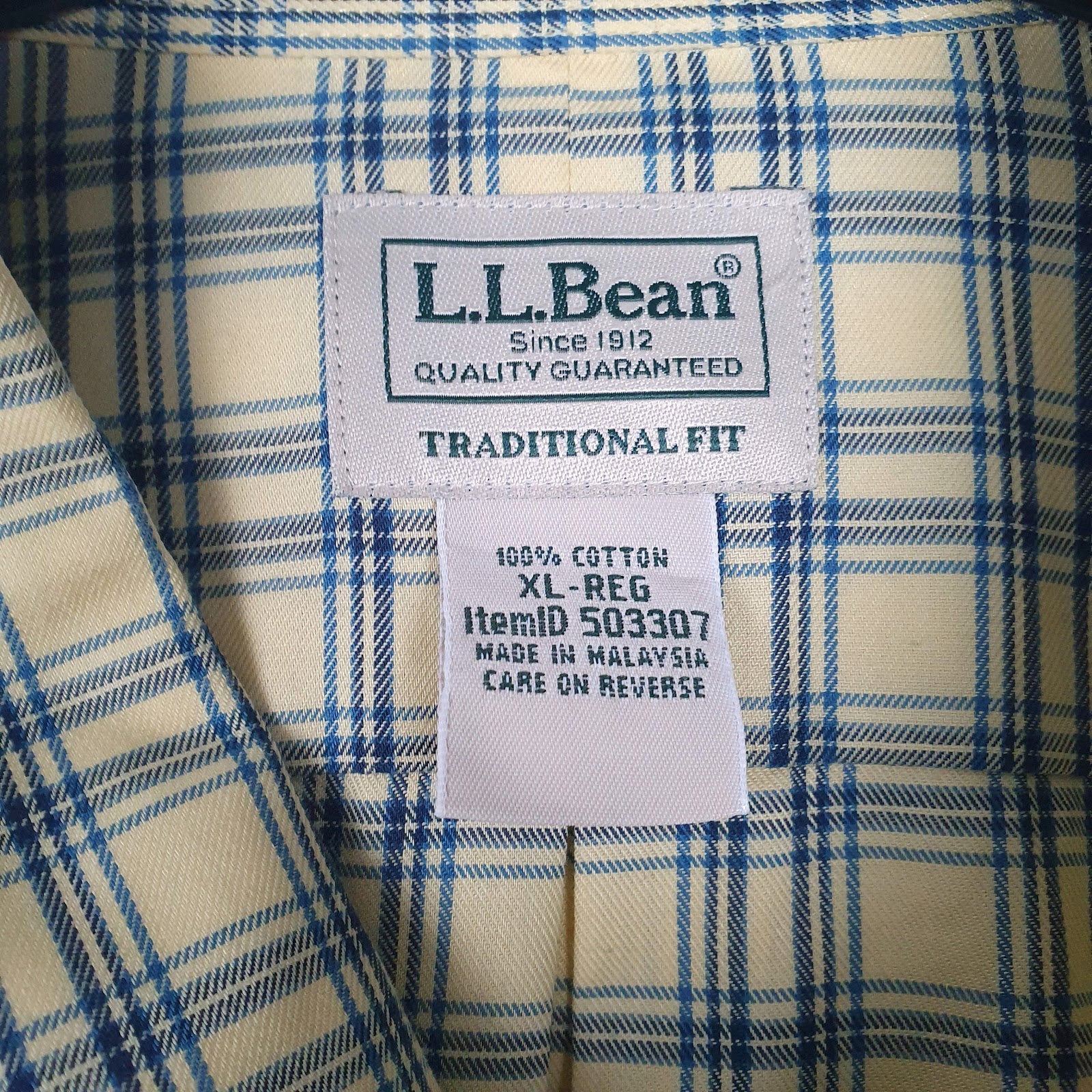 Mens Yellow L.L.Bean   Shirt