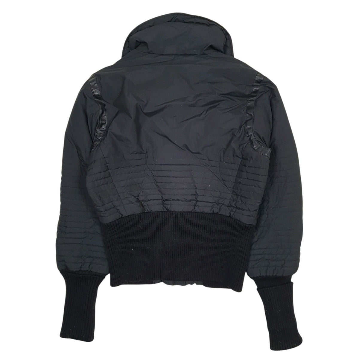 Womens Black Nineteen Seventy Windbreaker Padded  Coat