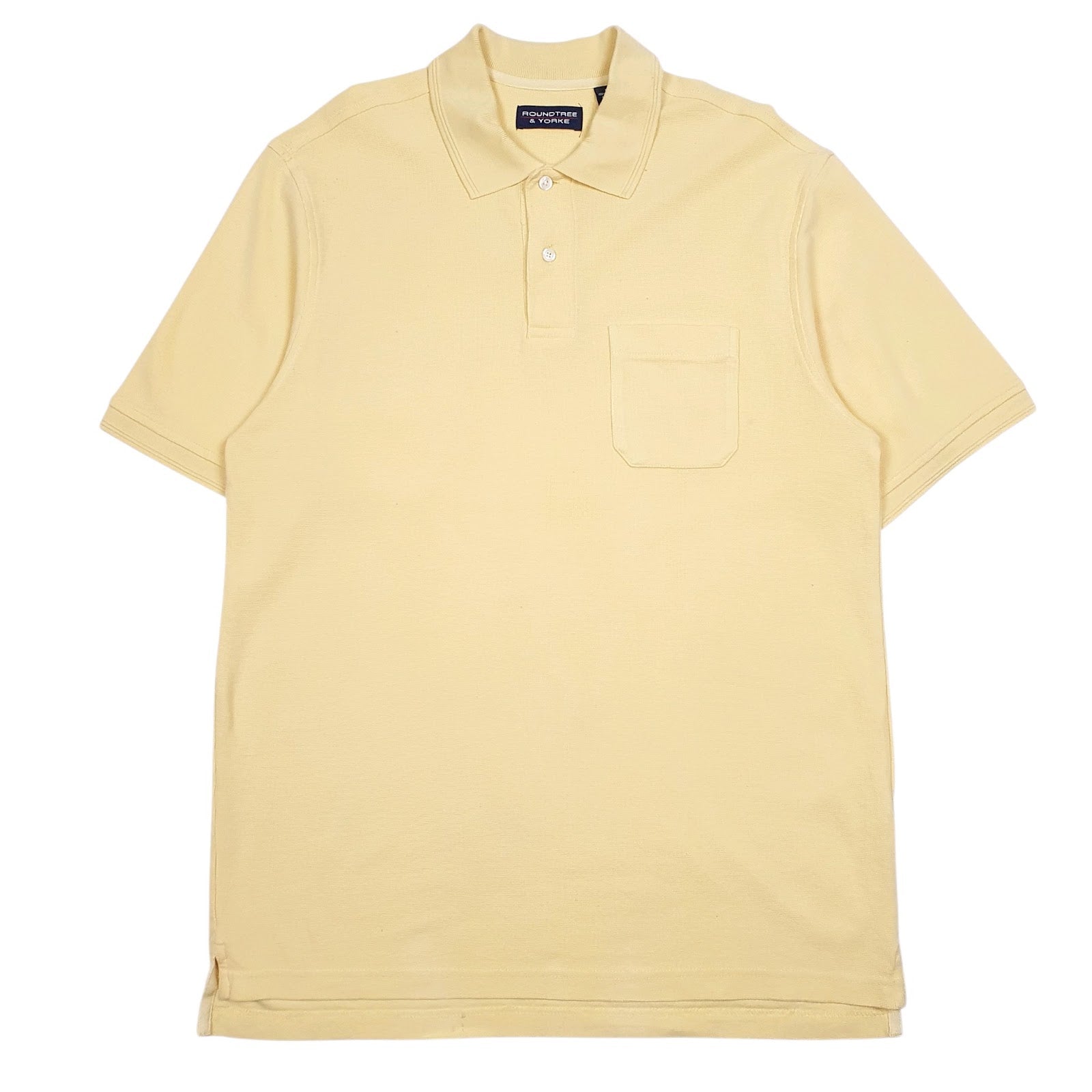 Mens Yellow Roundtree and Yorke  Short Sleeve Polo Shirt