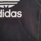 Mens Black Adidas Spellout Hoodie Jumper