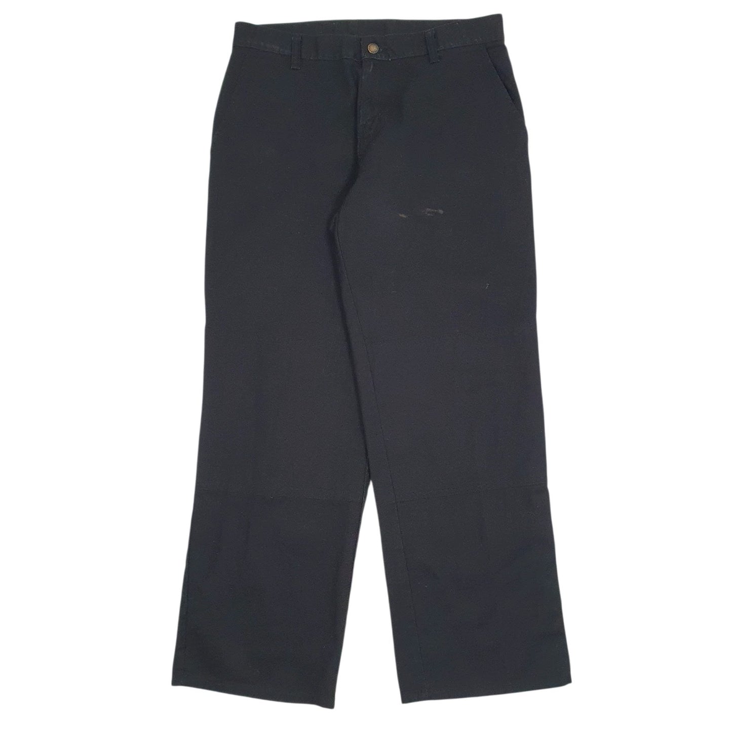 Mens Black Dickies Workwear Double Knees Chino Trousers