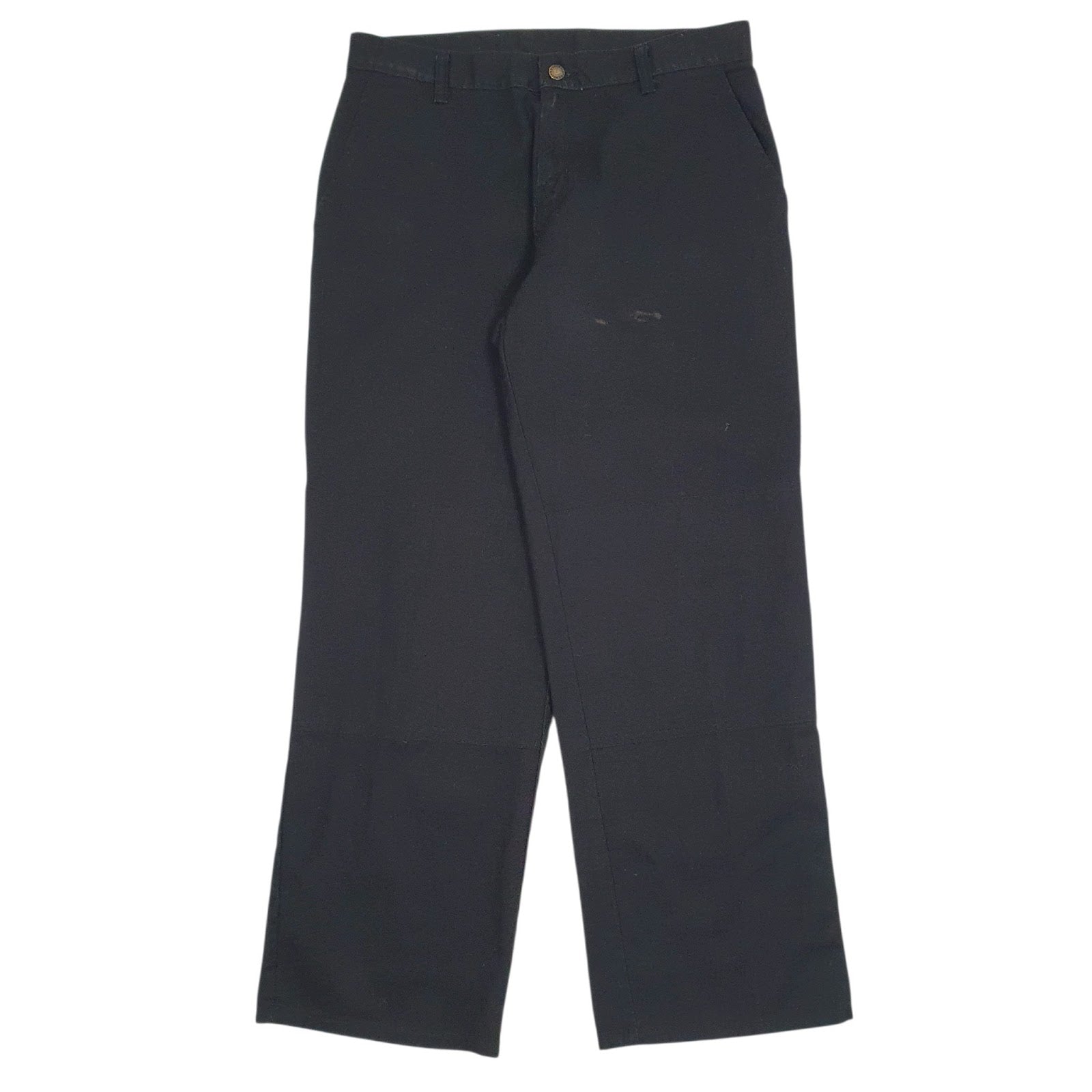 Mens Black Dickies Workwear Double Knees Chino Trousers