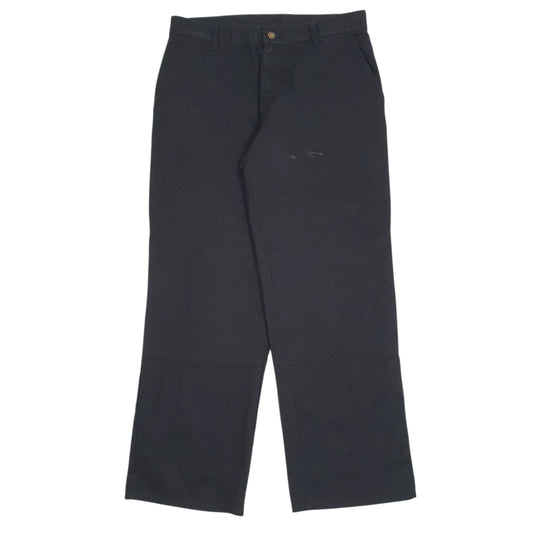 Mens Black Dickies Workwear Double Knees Chino Trousers