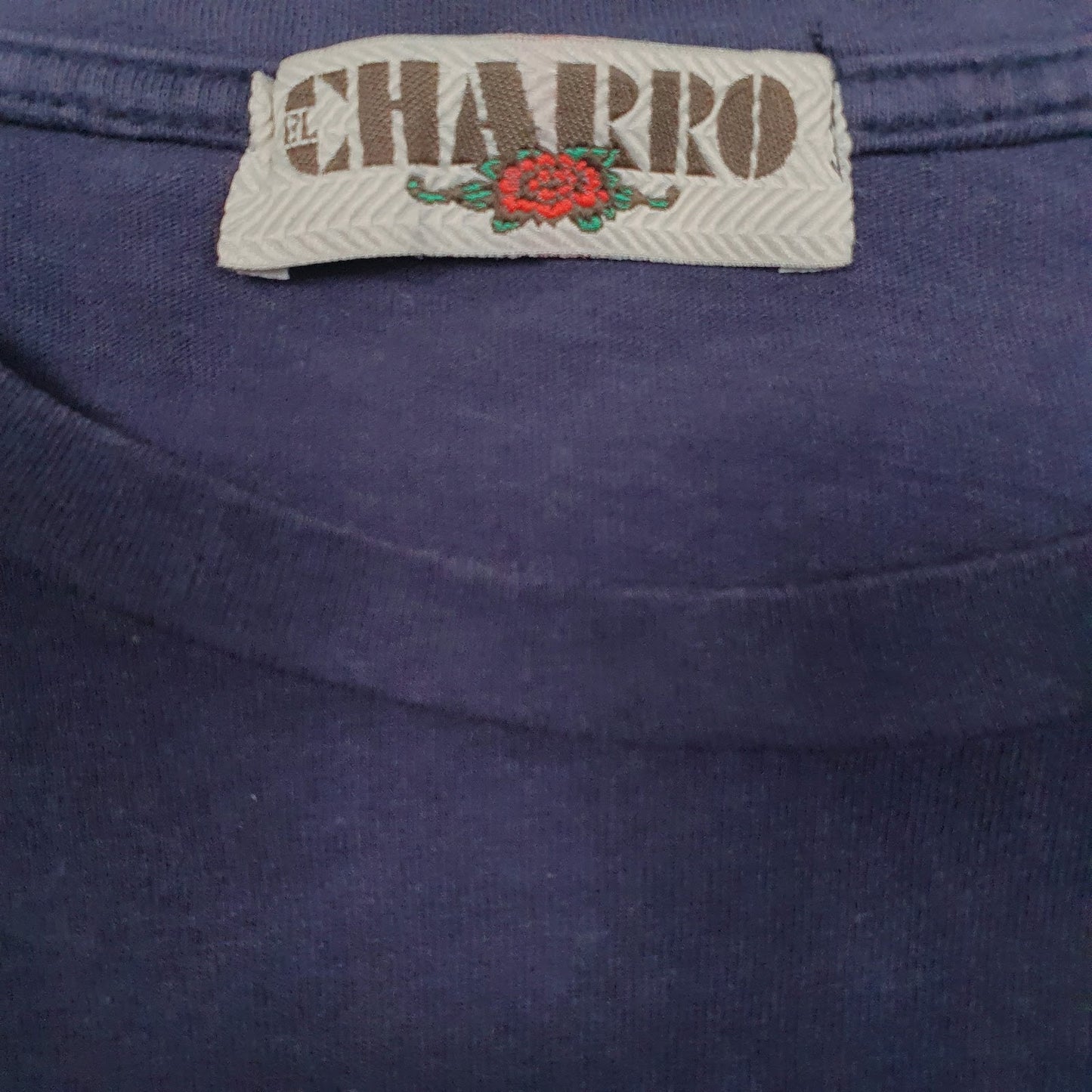Mens Navy El Charro Spellout  T Shirt