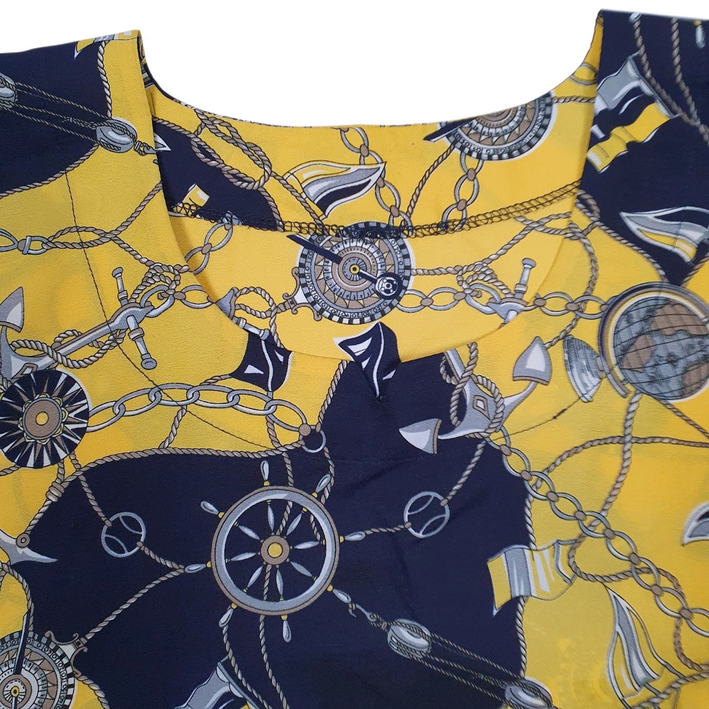 Womens Yellow Unbranded Sailing Blouse  T Shirt