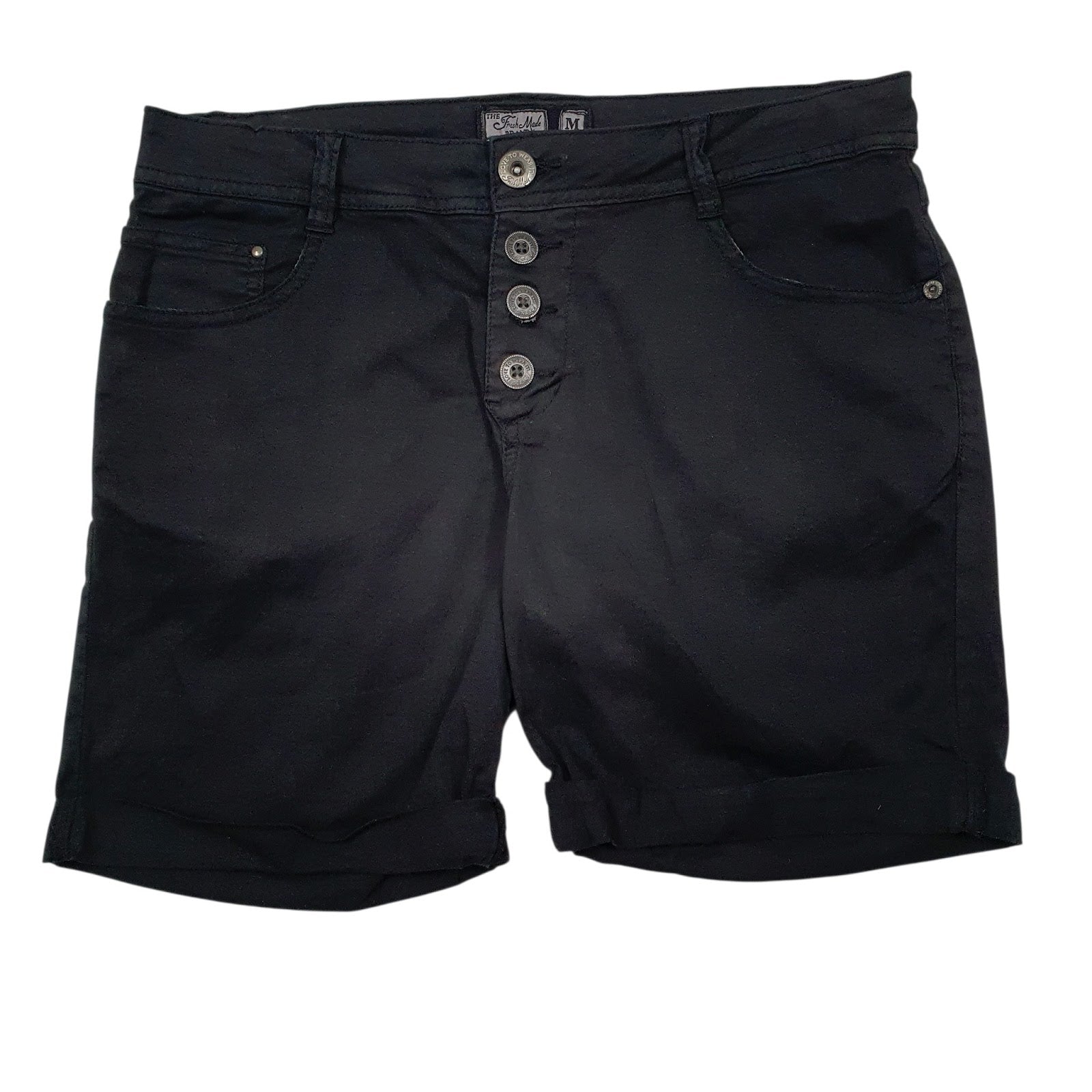 Womens Black Fresh Made  Chino Shorts