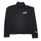 Womens Black Puma  Quarter Zip Jumper