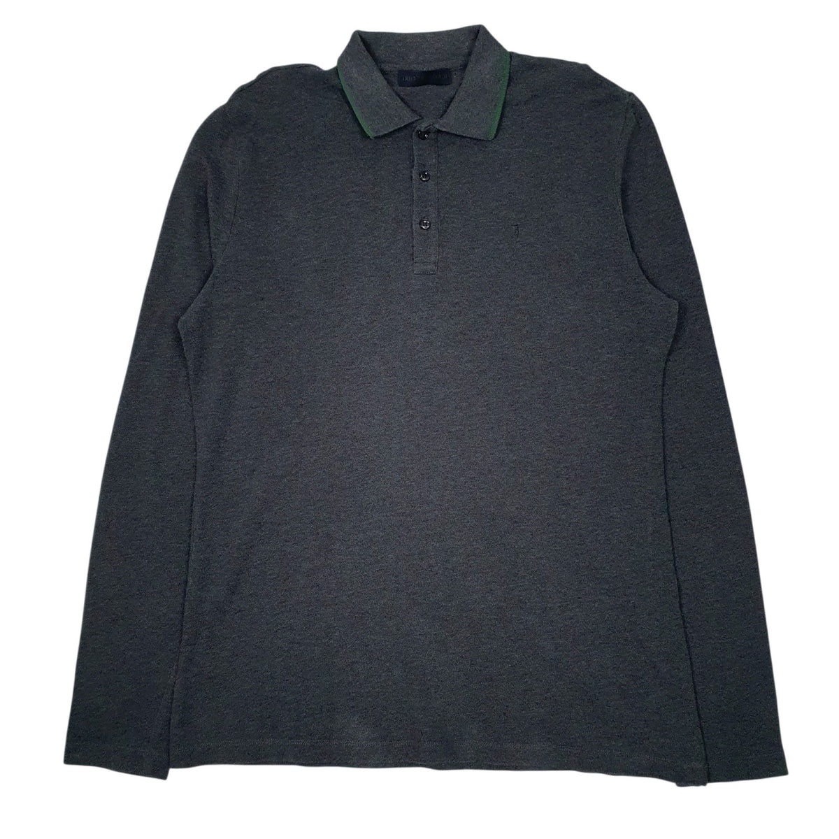 Mens Grey Trussardi  Long Sleeve Polo Shirt
