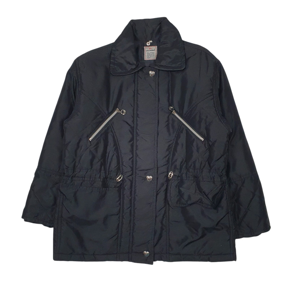 Womens Black Passport   Coat
