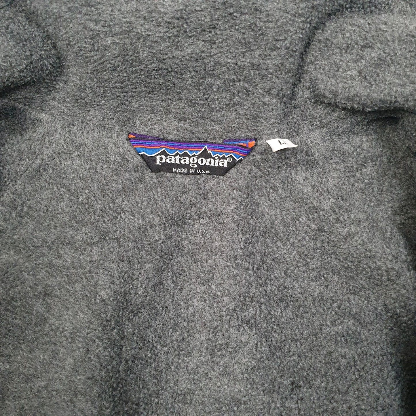 Mens Black Patagonia Shelled Synchilla Fleece Lined Vintage 80s 90s  Coat