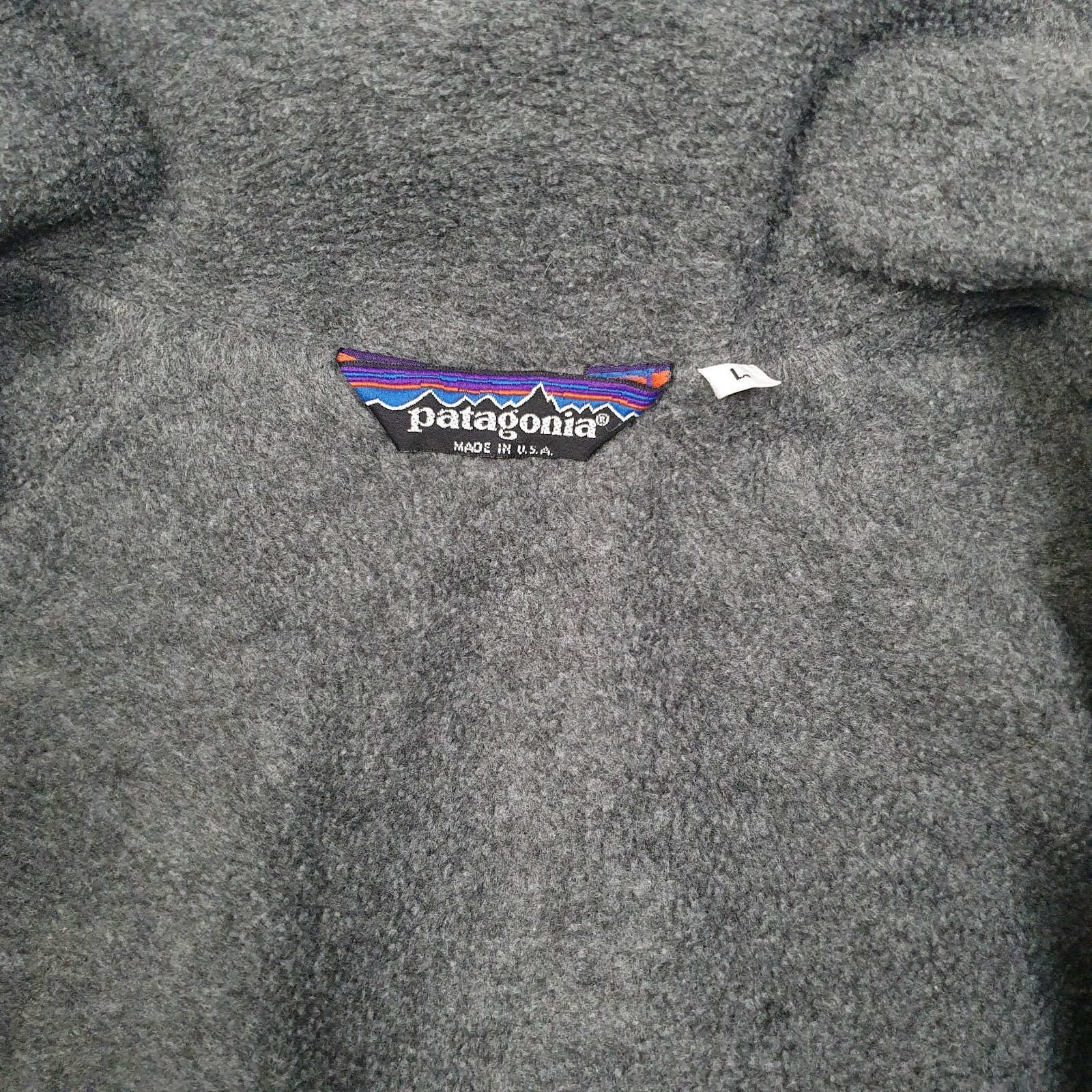 Mens Black Patagonia Shelled Synchilla Fleece Lined Vintage 80s 90s  Coat