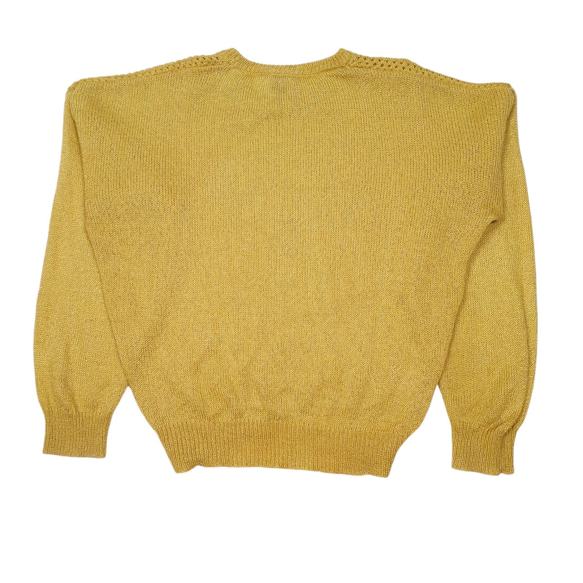 Womens Yellow Rosa Knit Crewneck Jumper